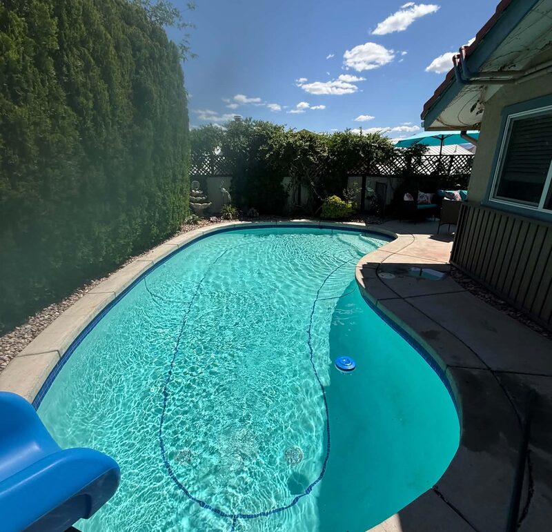 Crystal clear pool after professional pool service in Ivins, Utah